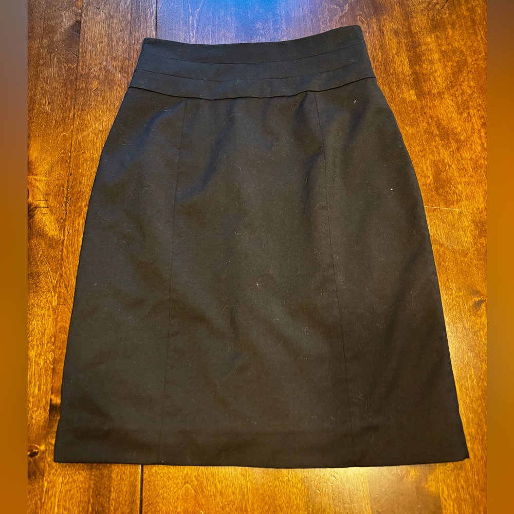 H&M Black Formal Pencil Skirt Zipper Womens 4